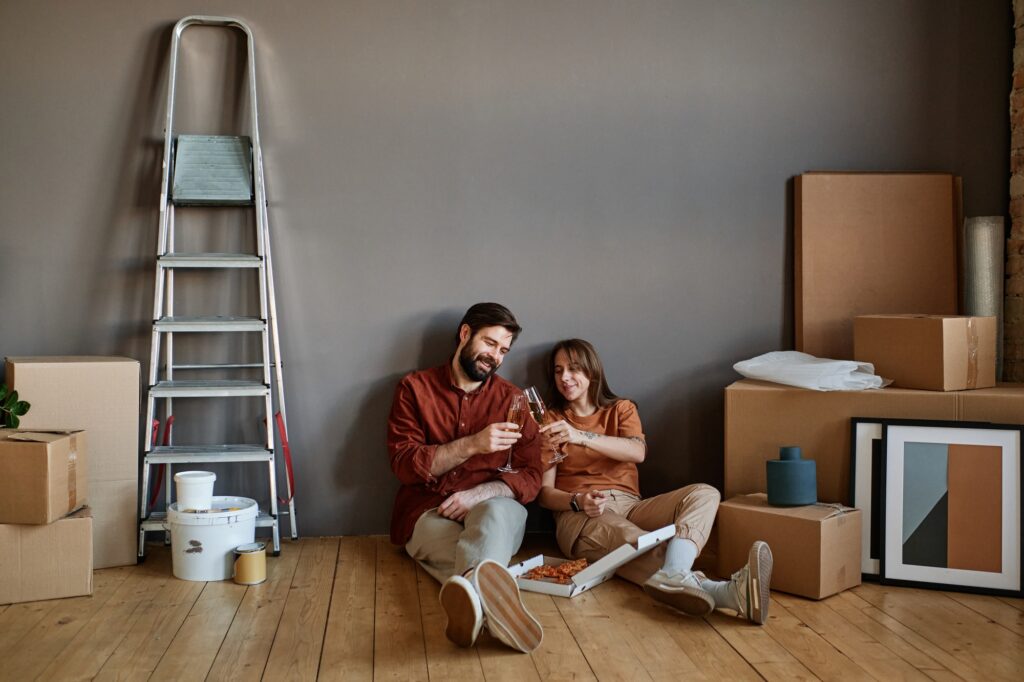 Couple Celebrating Moving To House